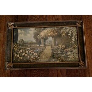 Vintage R Atkinson Fox Framed Print "Garden of Love"